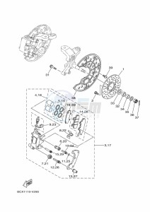 YFM700R (BCXR) drawing FRONT BRAKE CALIPER