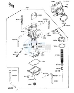 KXF 250 A [TECATE 4] (A1-A2) [TECATE 4] drawing CARBURETOR-- KXF250-A2- --- 004205Å- -