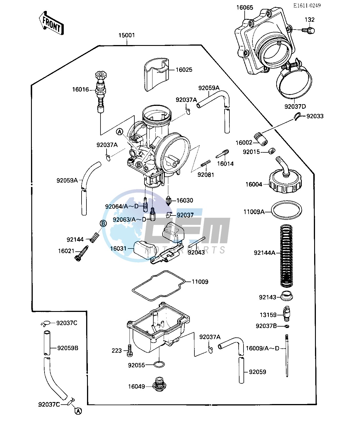 CARBURETOR-- KXF250-A2- --- 004205Å- -