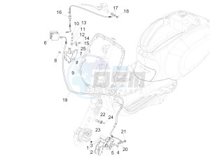 SPRINT 125 4T 3V IGET E2 ABS (APAC) drawing Brakes pipes - Calipers (ABS)