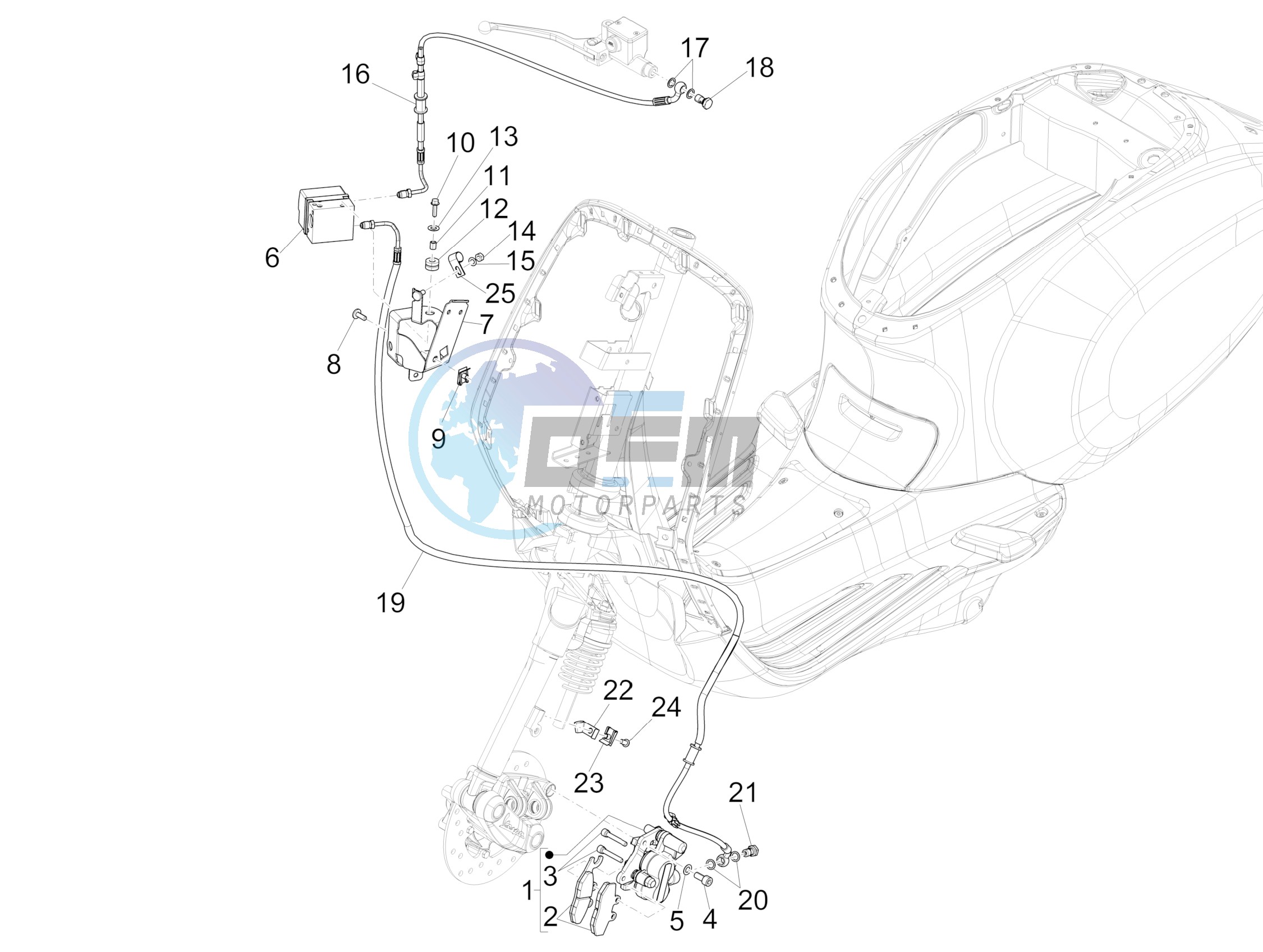 Brakes pipes - Calipers (ABS)