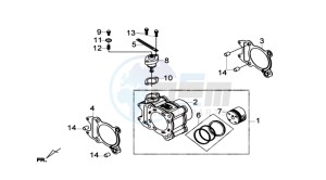 GTS 300i drawing CYLINDER MET PISTON