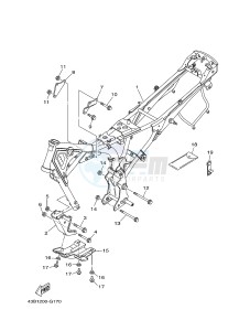 YBR125EGS (43BE) drawing FRAME