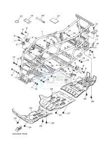 YFM700FWAD YFM70GPXJ GRIZZLY 700 EPS (B1A9) drawing FRAME