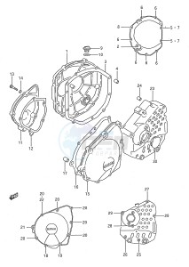 GSX750F (E28) drawing CRANKCASE COVER