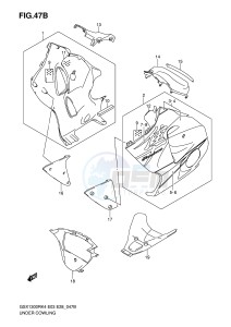 GSX1300R (E3-E28) Hayabusa drawing UNDER COWLING (GSX1300RK5)