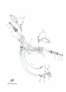 MT-03 MTN320-A (B9A8) drawing STEERING HANDLE & CABLE