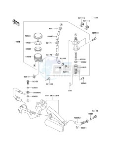 EX 650 A [NINJA 650R] (A6F-A8F) A7F drawing REAR MASTER CYLINDER