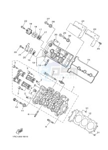 MT09A MT-09 STREET RALLY ABS 900 (2DRJ 2DRK) drawing CYLINDER HEAD