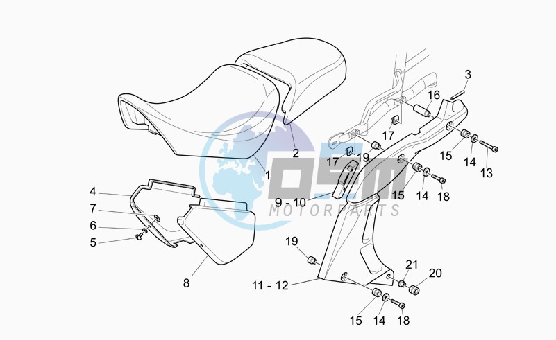 Saddle-central bod