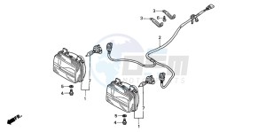 TRX350FM RANCHER 4X4S drawing HEADLIGHT (2)