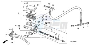 CBF1000FAB drawing CLUTCH MASTER CYLINDER