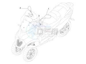 MP3 500 MAXI SPORT-BUSINESS-ADVANCED E4 ABS (EMEA-APAC) drawing Driving mirror/s