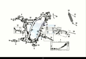 JET 14 50 (XC05W2-NL) (E5) (M1) drawing FRAME BODY - ENGINE MOUNT