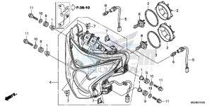 VFR1200XDLE CrossTourer ED drawing HEADLIGHT