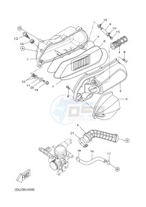 YP125RA (ABS) X-MAX 250 ABS (2DL9 2DL9 2DL9 2DL9) drawing INTAKE 2