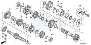 CRF250XC drawing TRANSMISSION