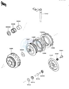 ZX 600 [NINJA 600R] (C3-C7) [NINJA 600R] drawing CLUTCH