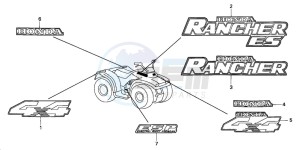 TRX350TM FOURTRAX 350 drawing MARK (2)