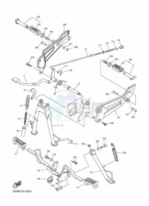 YBR125ESD (3D9B) drawing STAND & FOOTREST