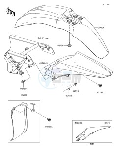 KX85-II KX85DJF EU drawing Fenders