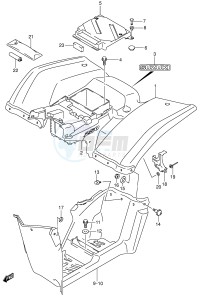 LT-F250 (E3-E28) drawing REAR FENDER (MODEL K2 K3 K4)