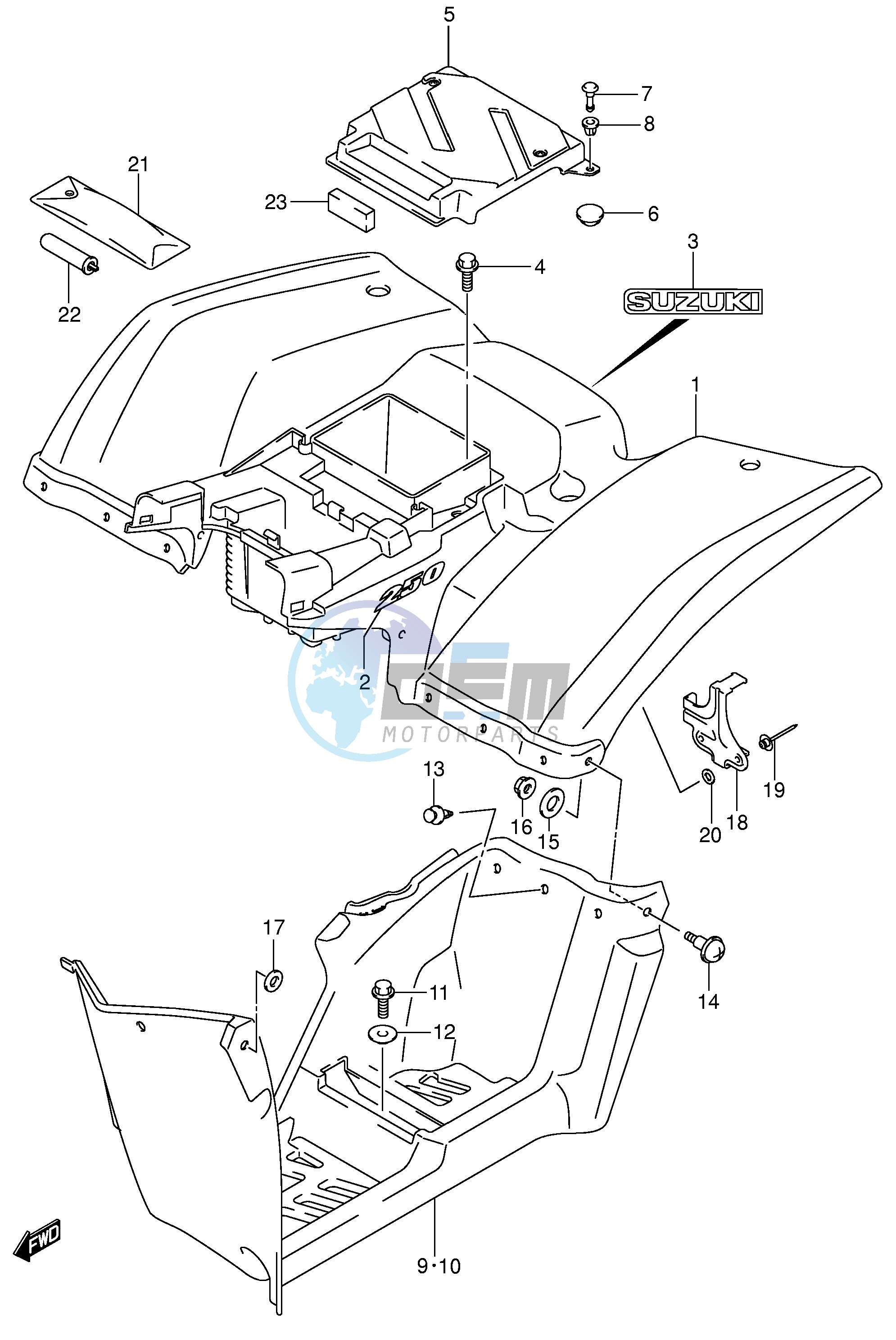 REAR FENDER (MODEL K2 K3 K4)