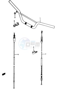 RM80 (T-V) drawing HANDLEBAR-CABLE