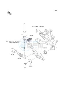 ZX 1000 D [NINJA ZX-10R] (D6F-D7FA) D7F drawing BRAKE PEDAL_TORQUE LINK