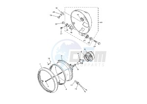 XV VIRAGO 125 drawing HEADLIGHT