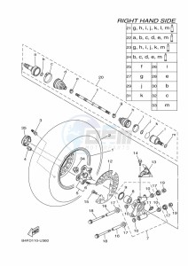 YFM700FWAD GRIZZLY 700 EPS (BDE7) drawing REAR WHEEL 2