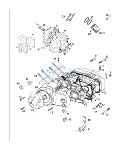 FLEXER_45kmh 50 drawing Crankcase-cylinder-piston