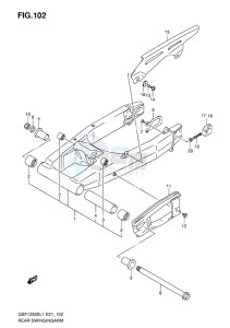 GSF-1250S ABS BANDIT EU drawing REAR SWINGINGARM