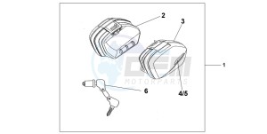 CBF600NA drawing STANDARD PANNIER SET