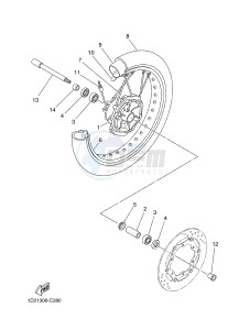 XT660X (10SC 10SC 10SC 10SC) drawing FRONT WHEEL