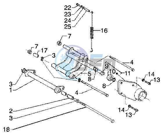 Swinging arm