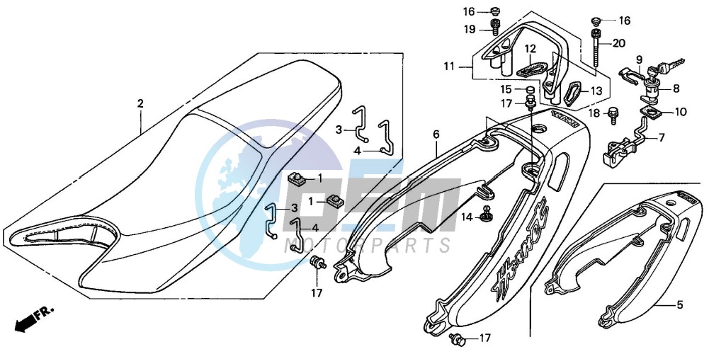 SEAT/SEAT COWL (CB600F2/F22)