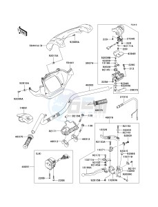 KVF 750 E [BRUTE FORCE 750 4X4I NRA OUTDOORS] (E8F-E9FA) E8F drawing HANDLEBAR