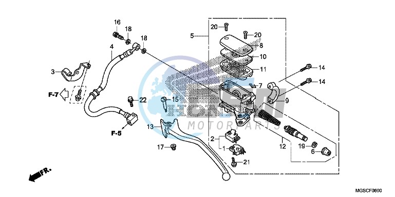 RR. BRAKE MASTER CYLINDER