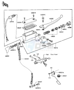 KZ 750 M [CSR TWIN] (M1) [CSR TWIN] drawing FRONT MASTER CYLINDER