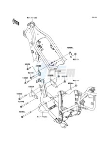 KLX250 KLX250SCF XX (EU ME A(FRICA) drawing Engine Mount