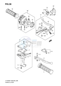 LT-F250 (E28-E33) drawing HANDLE LEVER