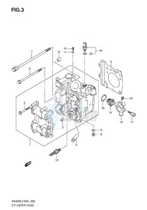 AN400 BURGMAN EU-UK drawing CYLINDER HEAD