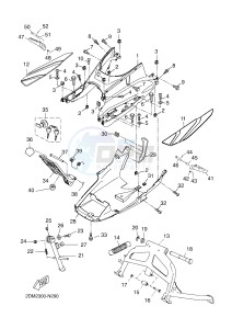 YPR125R XMAX 125 EVOLIS 125 (2DM8) drawing STAND & FOOTREST