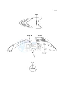 KSV 700 A [KFX700 AND V FORCE] (A1-A2) [KFX700 AND V FORCE] drawing DECALS-- ORANGE- --- KSV700-A2- -