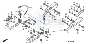 ST1300A9 Australia - (U / ABS MME) drawing EXHAUST MUFFLER