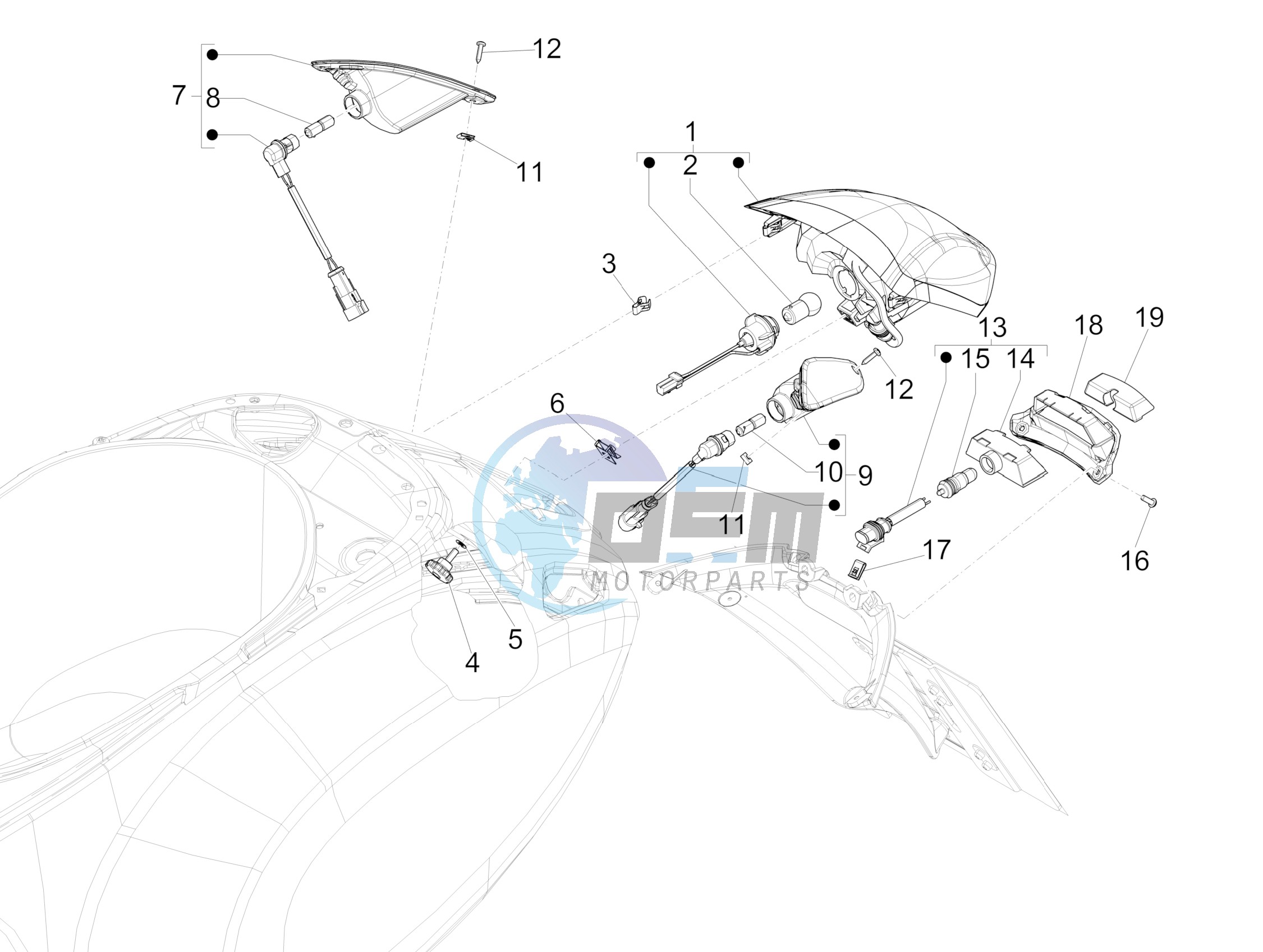 Rear headlamps - Turn signal lamps