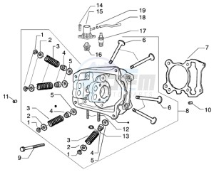 Runner 200 VXR 4t drawing Cylinder head - Valves