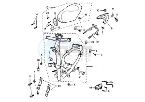 LOOXOR - 100 cc drawing FRAME-SEAT