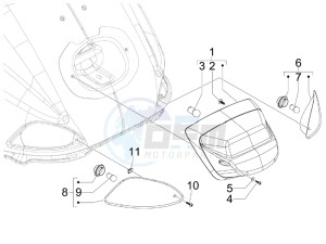 S 125 4T (Euro 3) UK drawing Tail light - Turn signal lamps